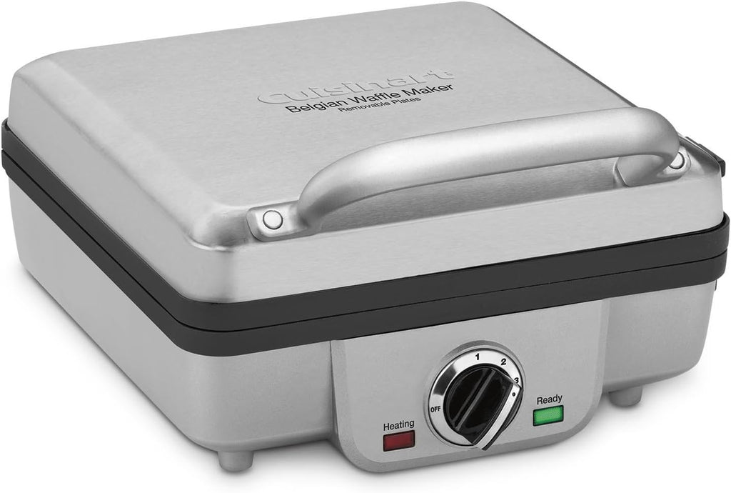 Silver Belgian Waffle Iron with Pancake Plates Z9193