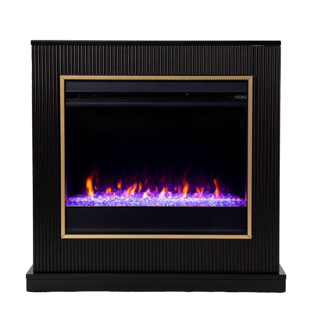 Black Wood Color Changing Fireplace K240