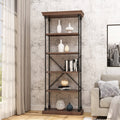 5-Shelf Wood & Metal Etagere Bookcase T376039
