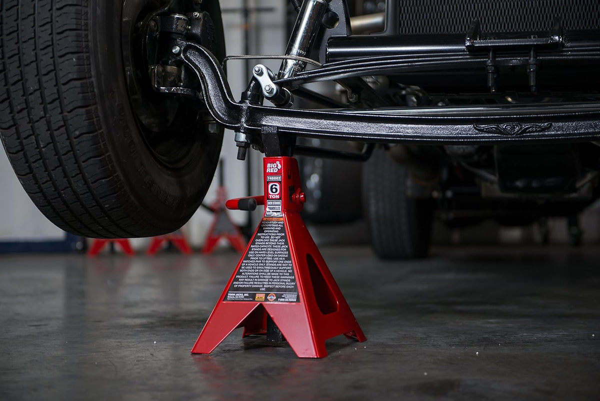 Steel Jack Stands 6 Ton Capacity Red 1 Pair Q7872