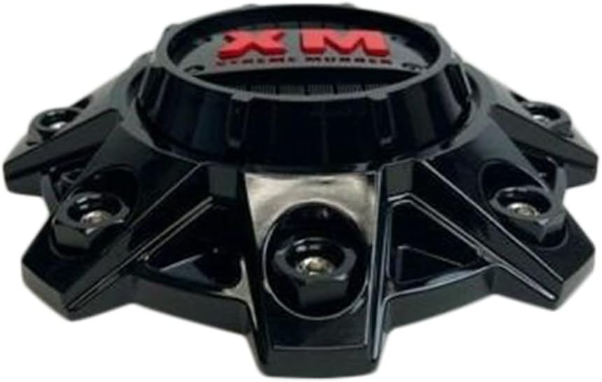 Gloss Black and Red Logo Wheel Center Cap Pack of 2 K2644