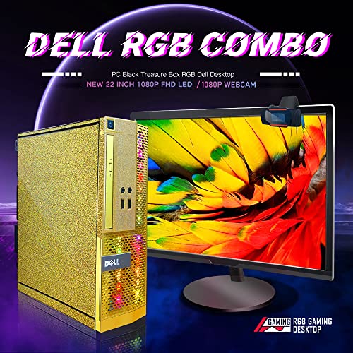 RGB Gaming Desktop PC, Intel Core i5, 16GB RAM, 512GB SSD, 24 Inch Monitor D866