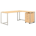Natural Maple L Shaped Desk with Mobile File Cabinet H81319