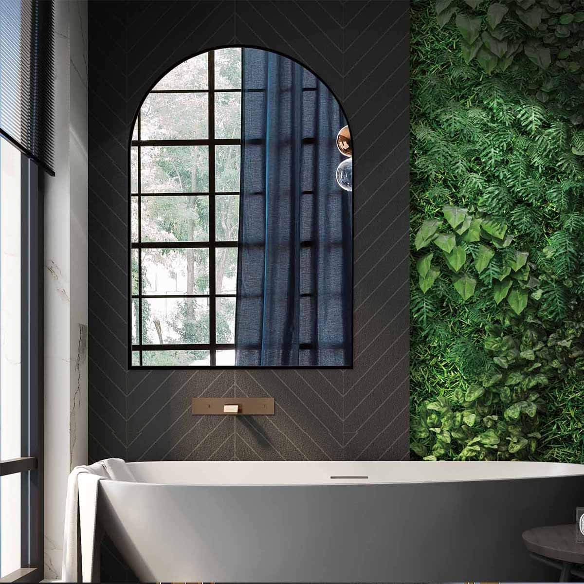 Black 24 x 36 Inch Wall Mounted Vanity Mirror S62984