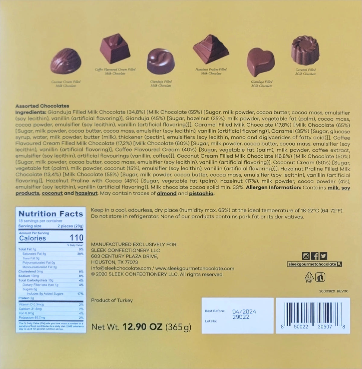 Assorted Chocolate Gift Box, 365g U393786