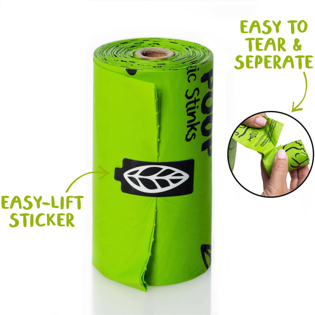Compostable Dog Poop Bags on Refill Rolls P193