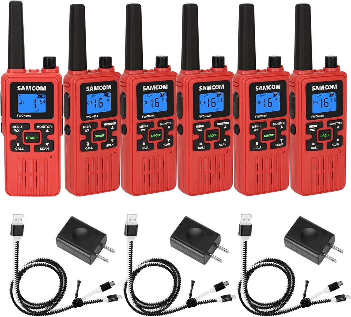 Rechargeable 2 Watt FRS Two-Way Radios with 22 Channel (2 Pcs Black) J183