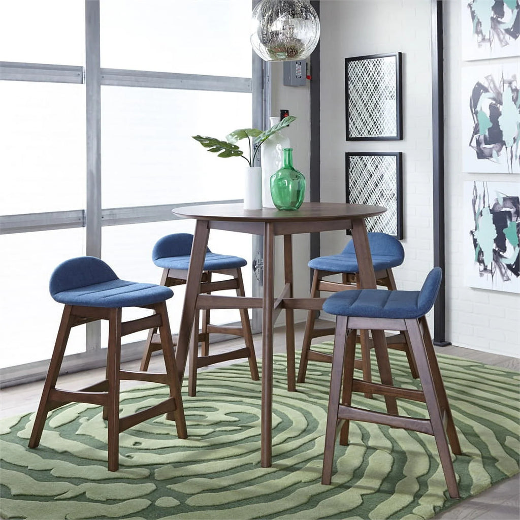 Medium Brown 5 Piece Gathering Table Set M322