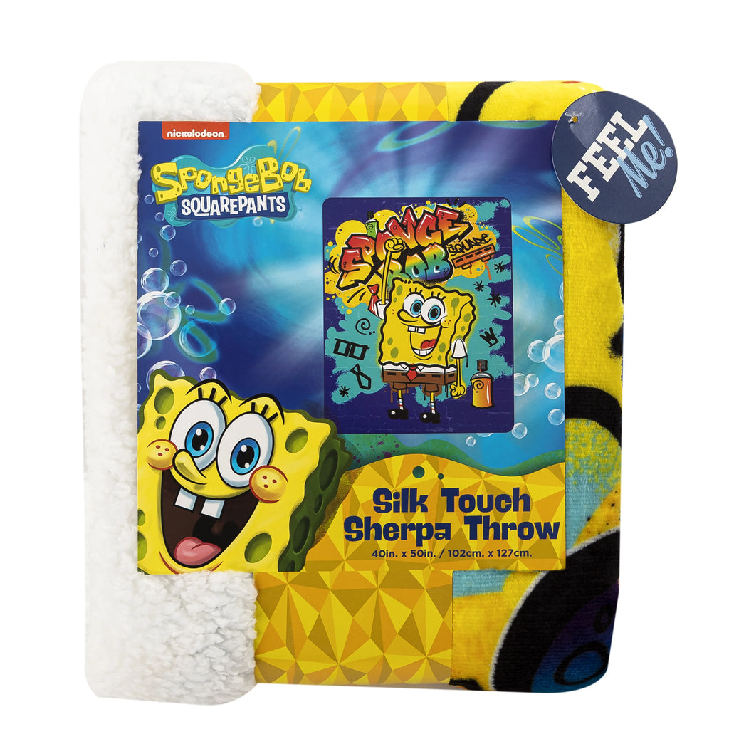 Spongebob Graffiti Silk Touch Sherpa Blanket R4049