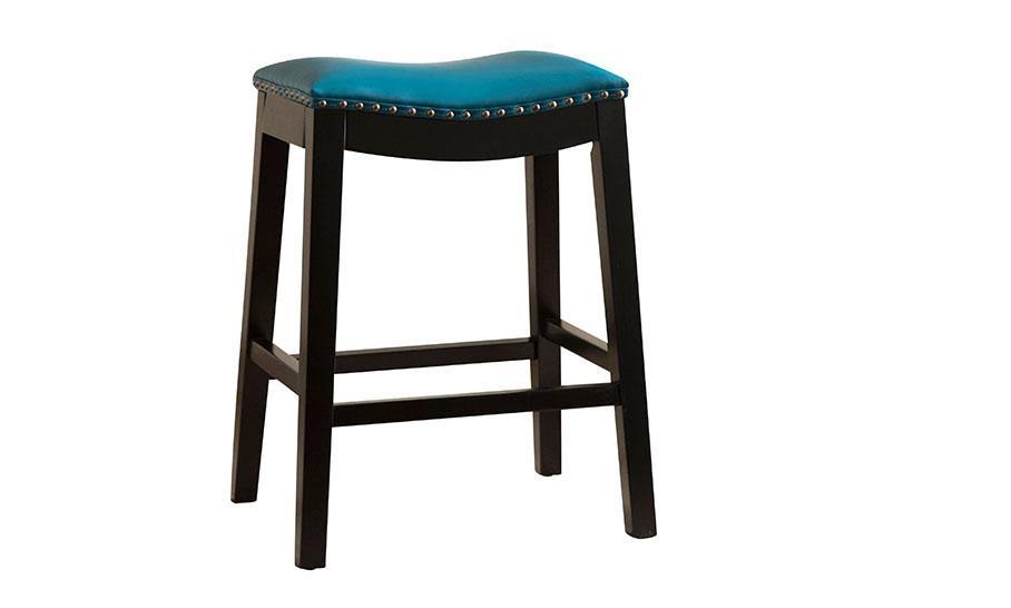 Teal Bonded Leather Counter Stool X148302
