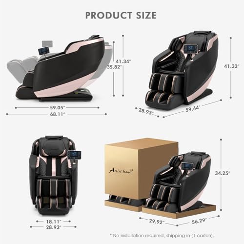 Black Full Body Zero Gravity Massage Chair with Heat and Foot Rollers F200