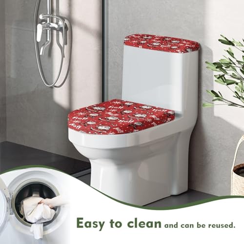 Santa Claus Toilet Lid Tank Cover 2 Pack Set M4843
