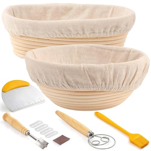 9 Inch Round & 10 Inch Oval Sourdough Proofing Basket with Linen Liner B790