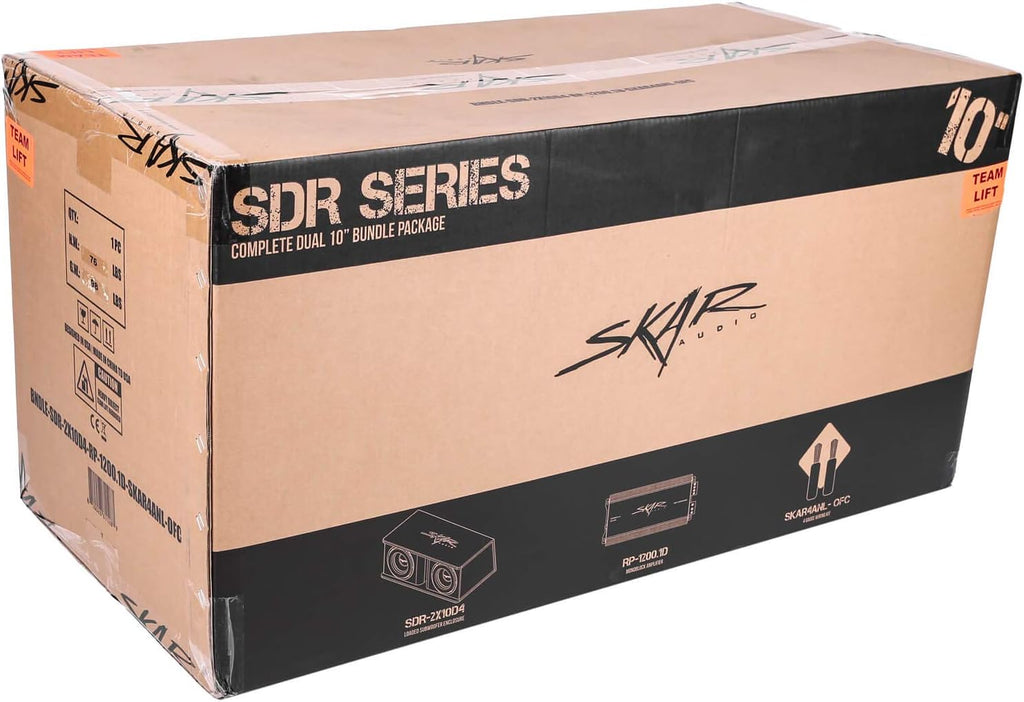 Dual 10" 2,400 Watt Loaded Subwoofer Enclosure with Amplifier R6497