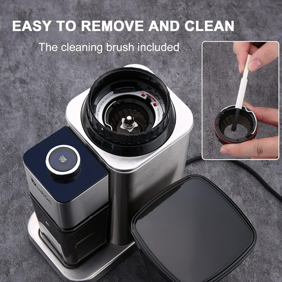 Conical Burr Coffee Grinder with 48 Grind Settings P102
