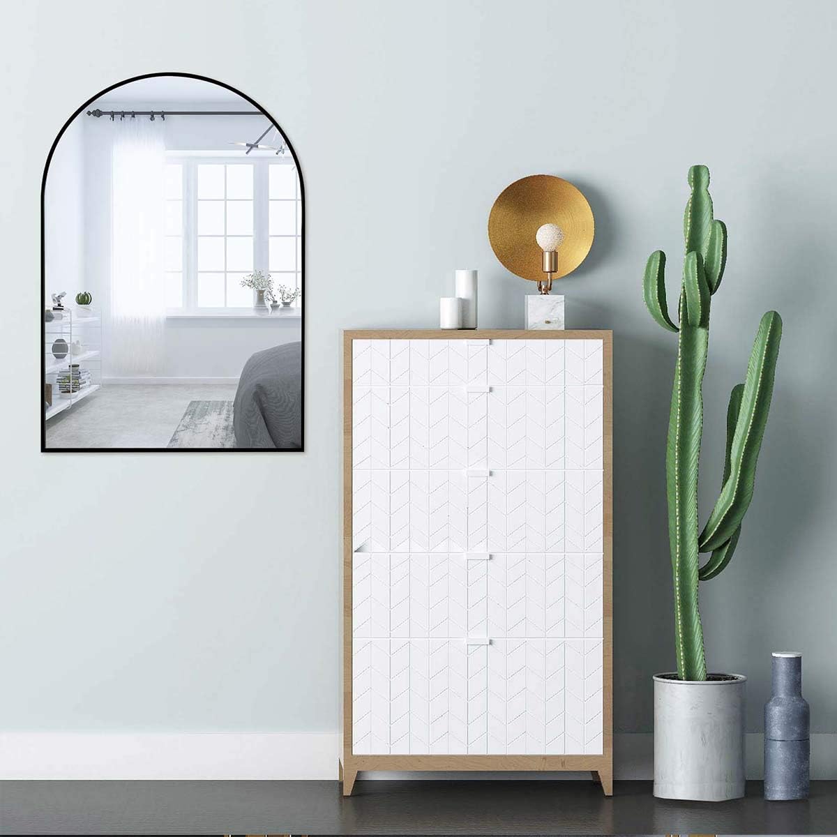 Black 24 x 36 Inch Wall Mounted Vanity Mirror S62984