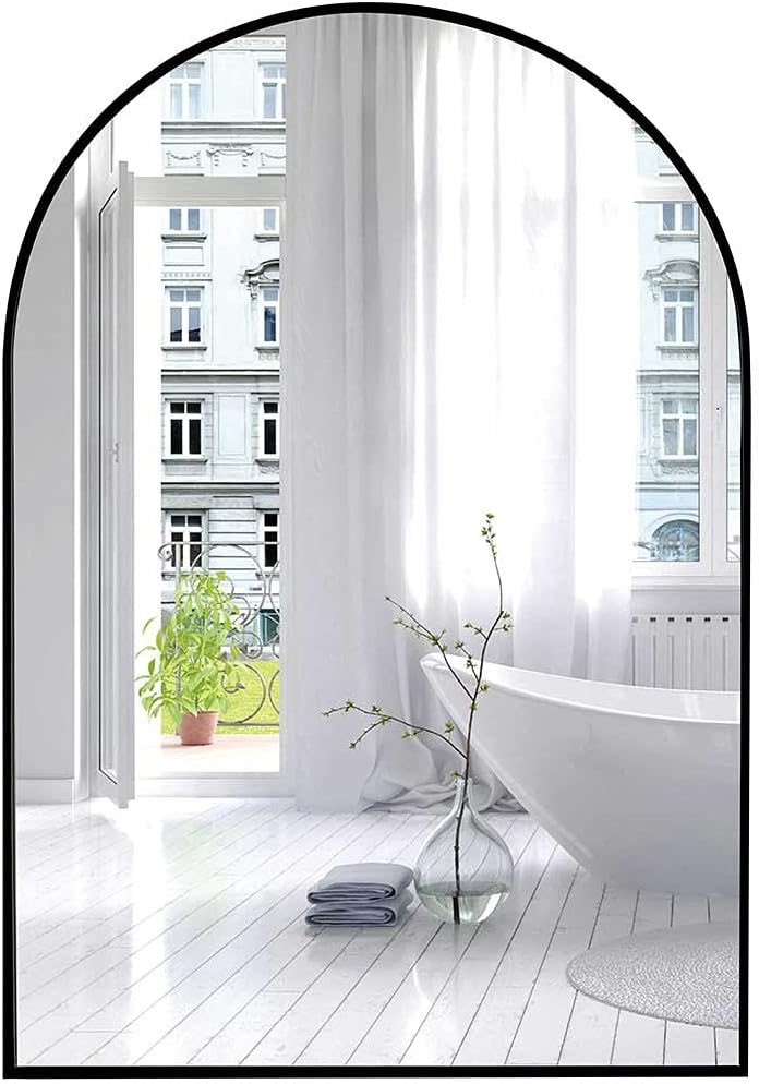 Black 24 x 36 Inch Wall Mounted Vanity Mirror S62984