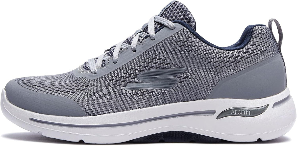 Grey Navy Athletic Walking Shoe Y804641