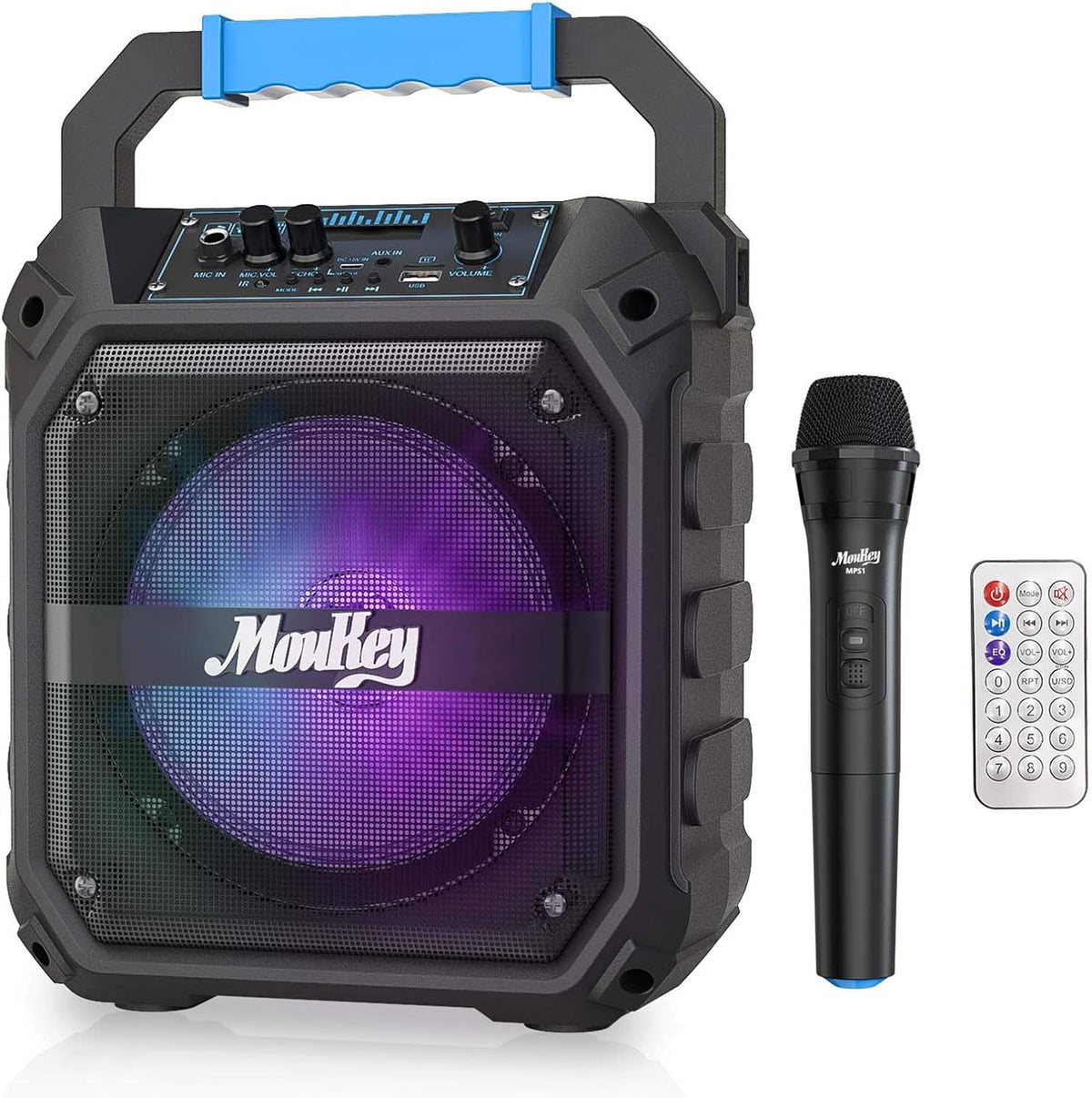 Portable Karaoke Machine with Bluetooth PA Speaker and Microphone C23720