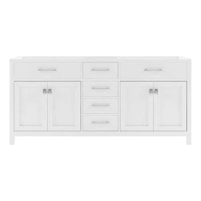 White Double Bathroom Vanity Base N529