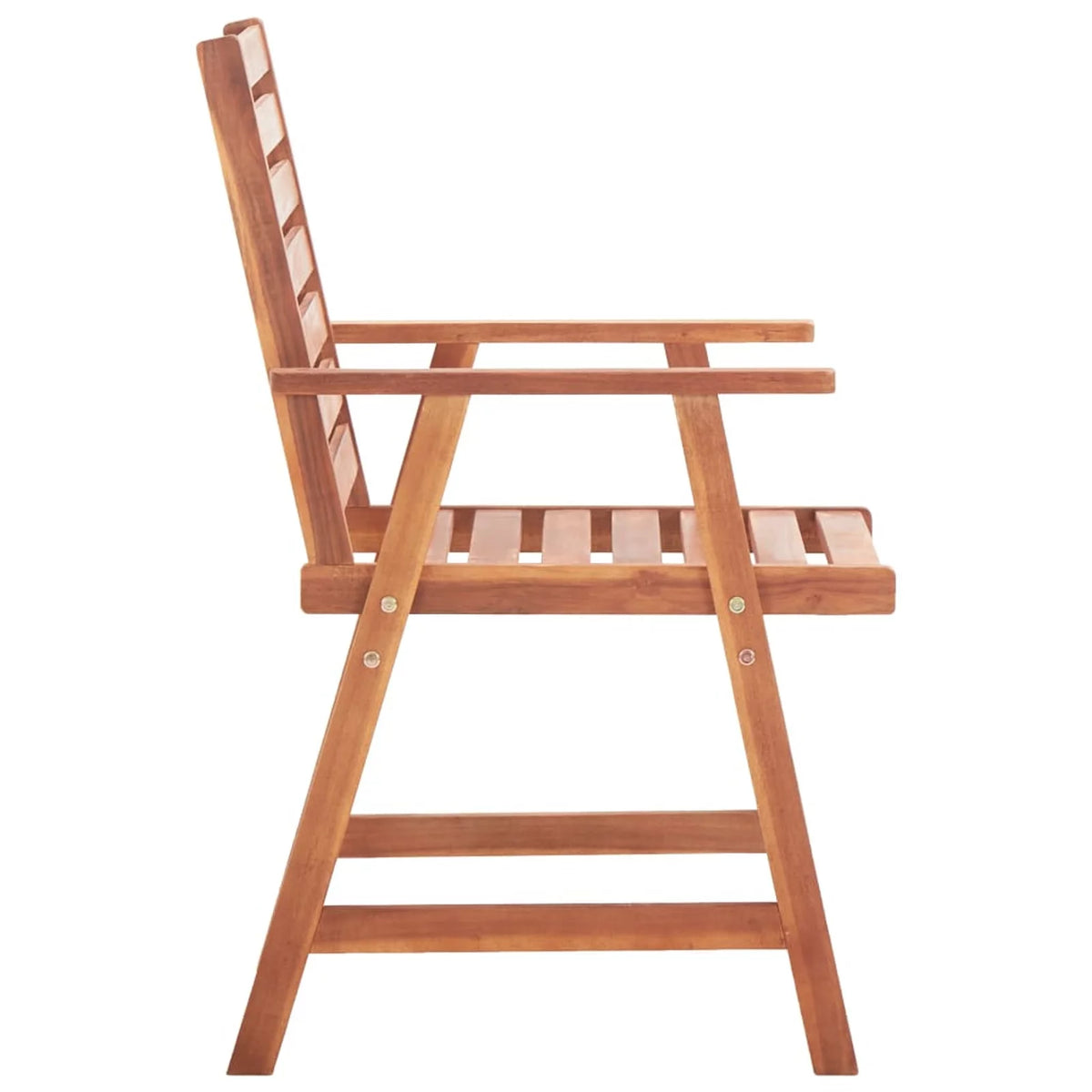3 pcs Solid Acacia Wood Patio Dining Chairs F82443