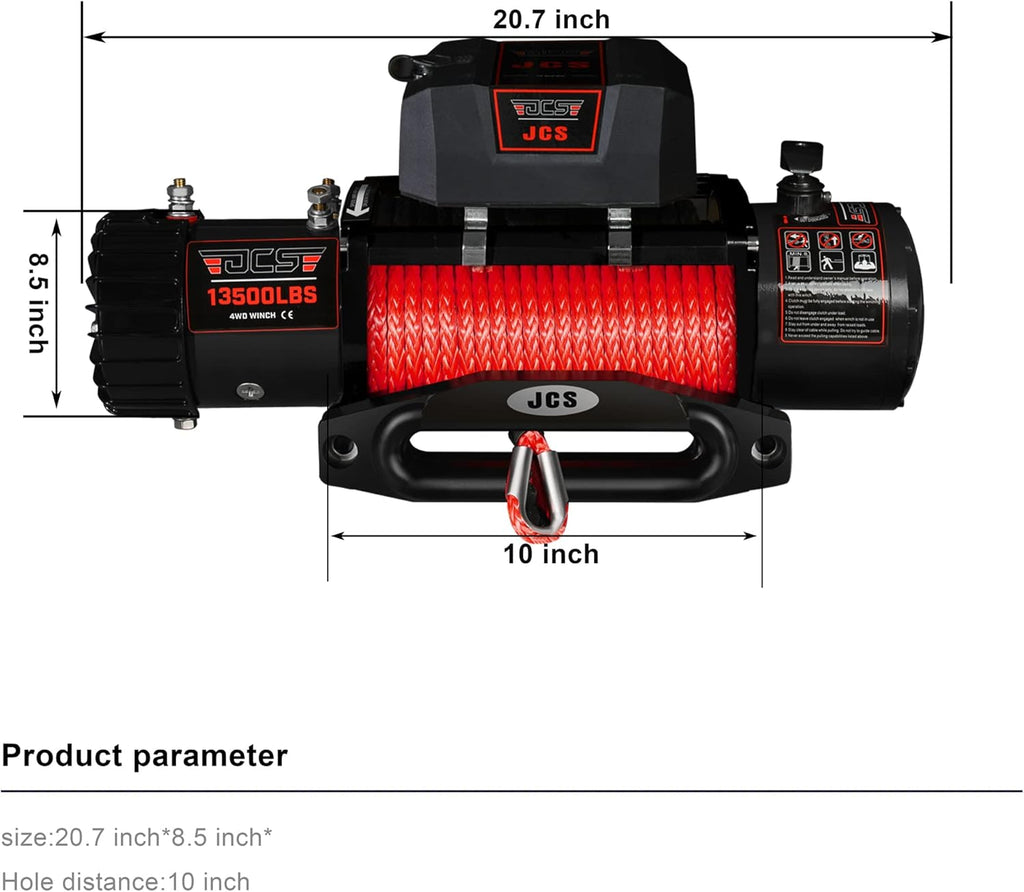 13500 lb Synthetic Electric Winch with Winch Rope K715