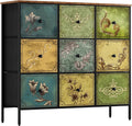 9 Fabric Drawer Dresser Storage Tower with Steel Frame S22537