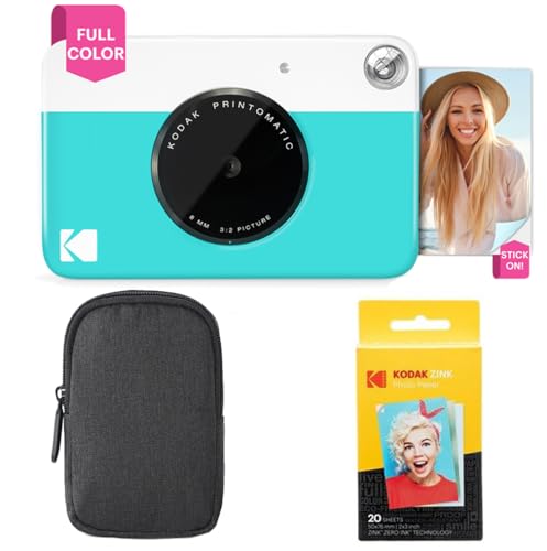 Full-Color Instant Print Camera Starter Bundle with Carrying Case and 20pk Photo Paper A776