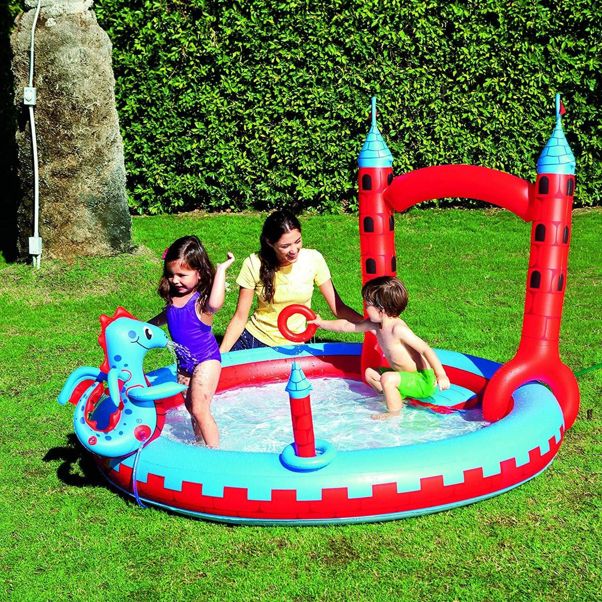 Inflatable Interactive Castle Play Pool D32950