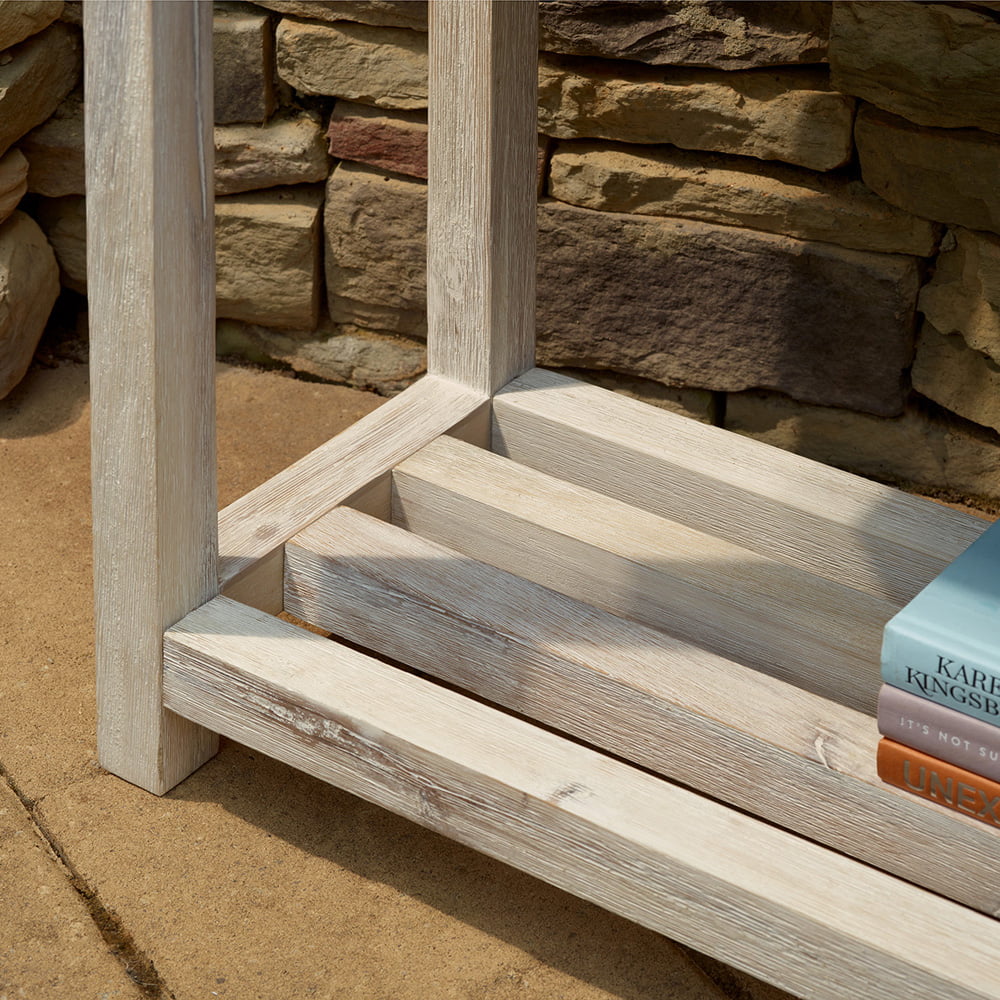 Indoor or Outdoor Cement Console Table with Lower Shelf G42358