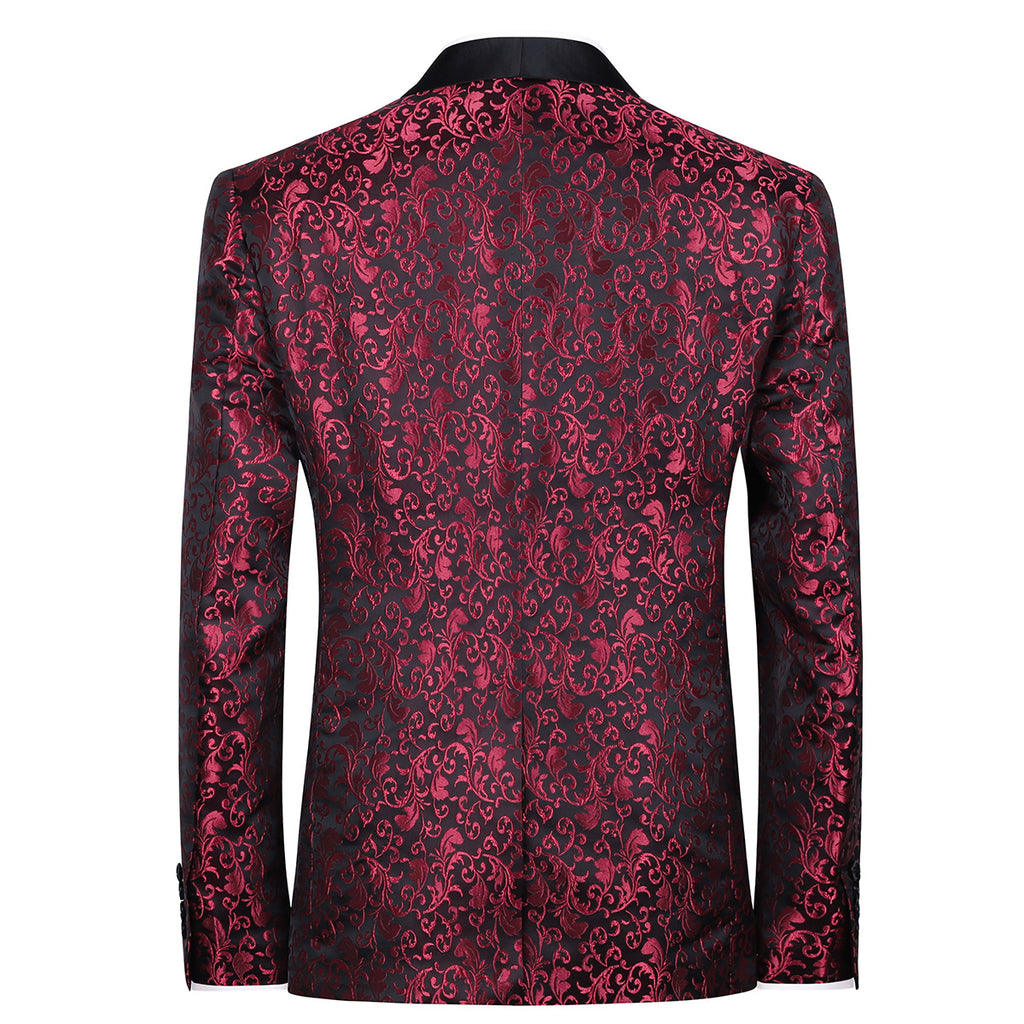 Floral Blazer with Notched Lapel I4242
