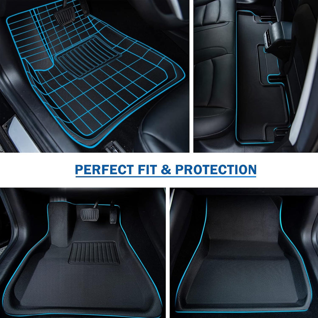 All Weather Floor Mats Custom Fit 3D Carpet Car Interior Accessories Black Y5028