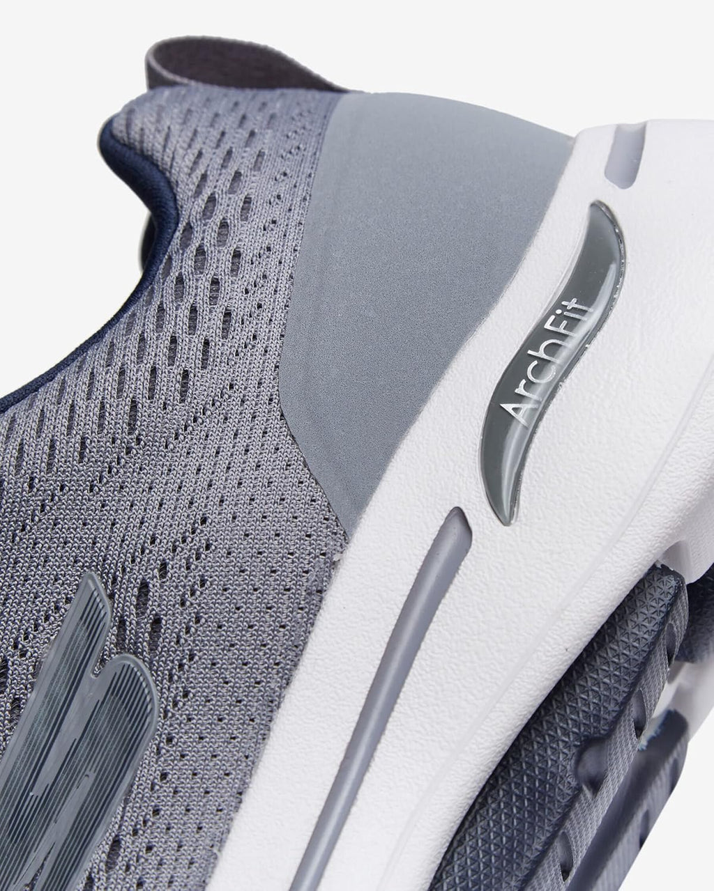 Grey Navy Athletic Walking Shoe Y804641