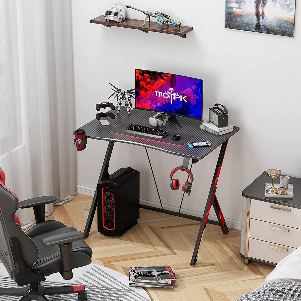 31 inch Gaming Desk with Carbon Fiber Surface A579