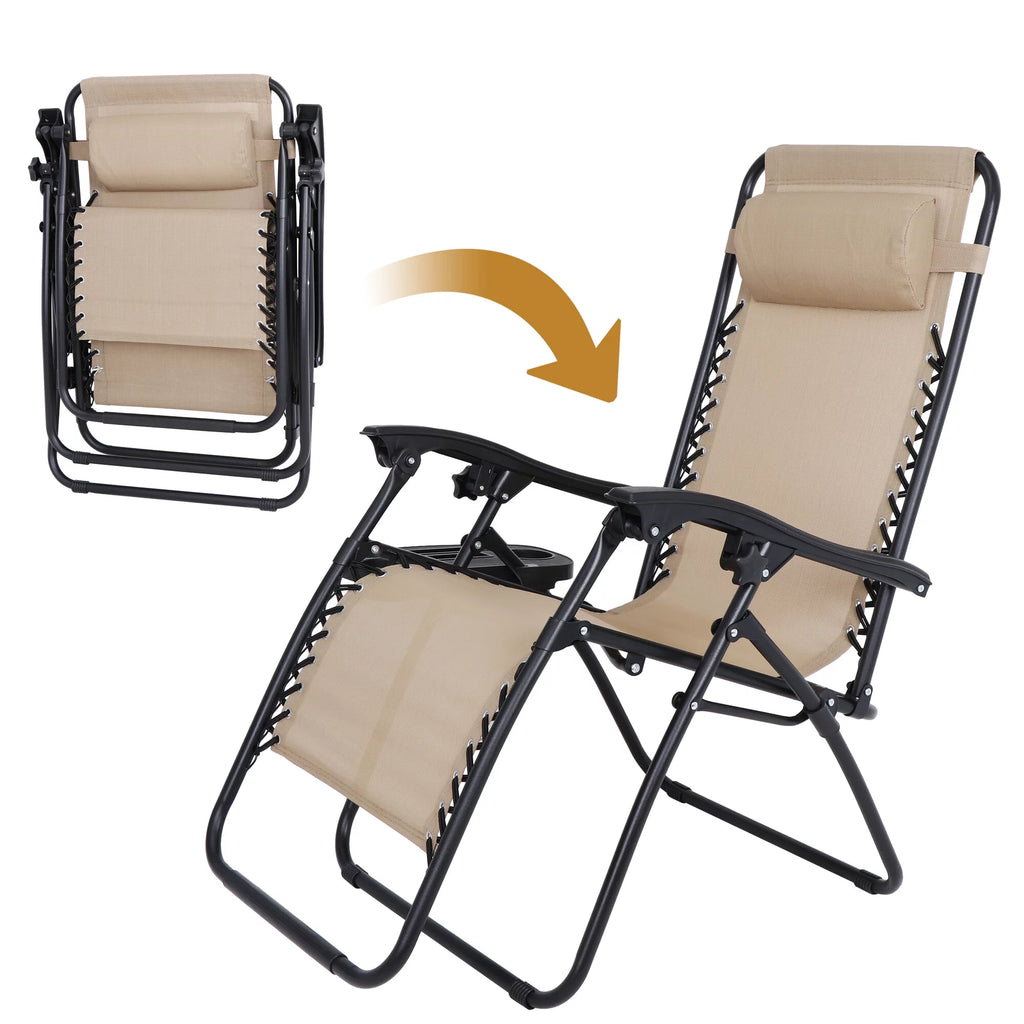 Beige Zero-Gravity Chair W496