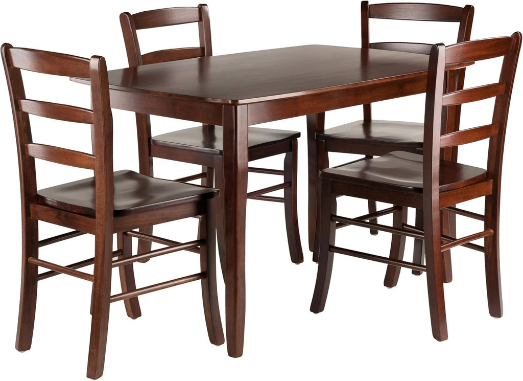 Walnut 5-Pc Dining Table with 4 Chairs H100
