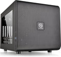Black SPCC Micro ATX Mini ITX Cube Computer Case with 200mm Front Fan S565756