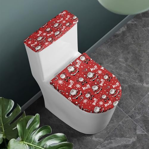 Santa Claus Toilet Lid Tank Cover 2 Pack Set M4843