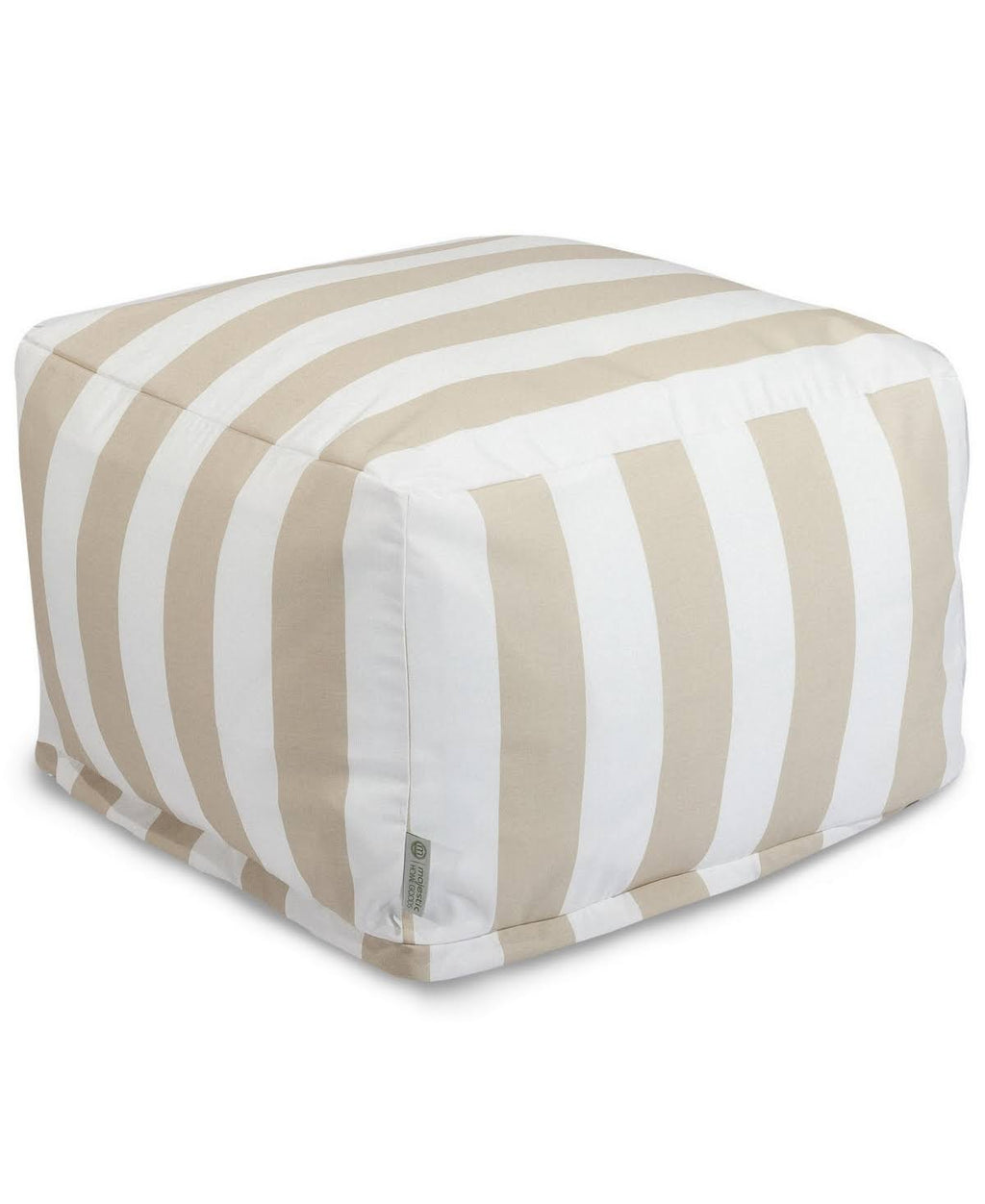 Gray Vertical Stripe Ottoman Q63358