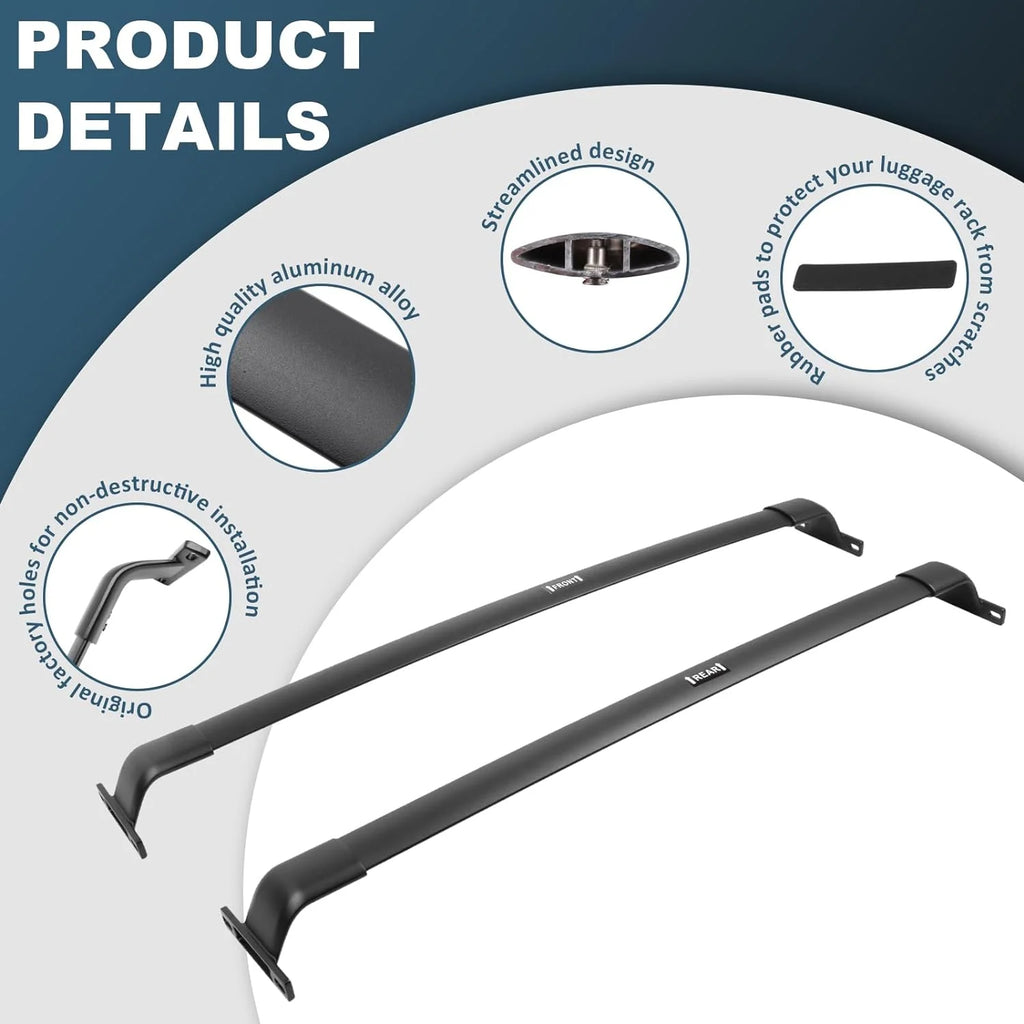 Black Roof Rack Cross Bars A49007