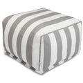 Gray Vertical Stripe Ottoman Q63358