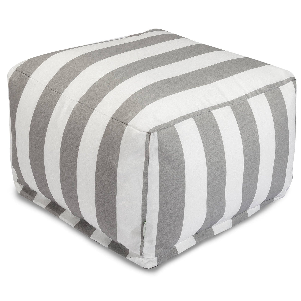 Gray Vertical Stripe Ottoman Q63358