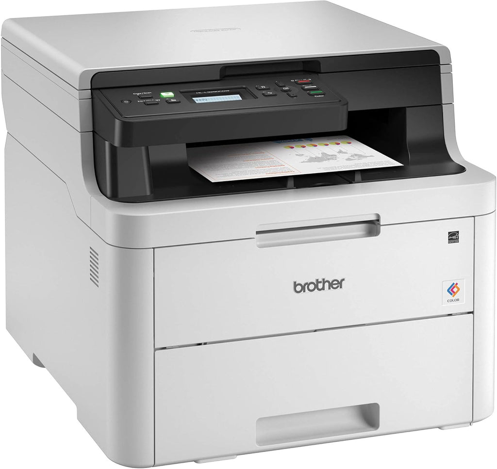 Compact Digital LED Color All-in-One Printer with Flatbed Copy & Scan, Wireless Duplex Printing, 25 ppm, 600x2400 dpi M252