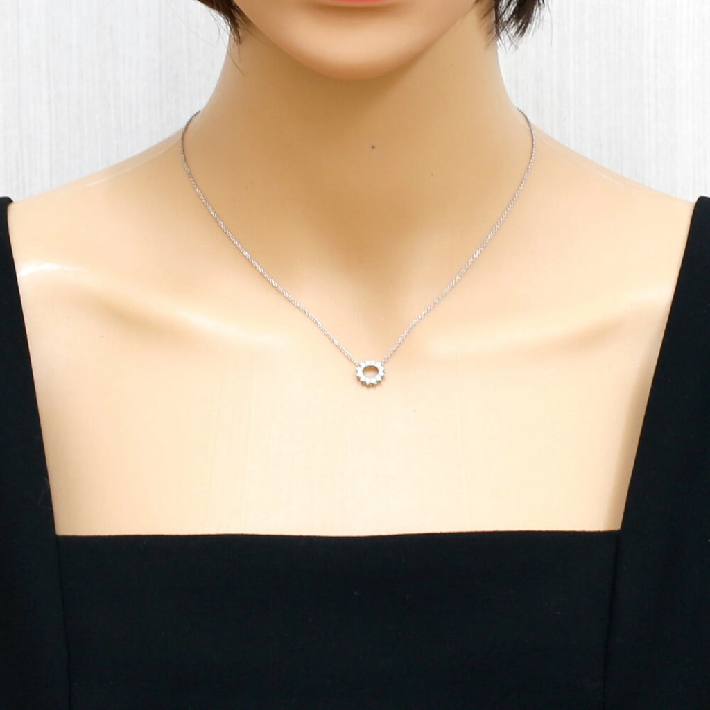 Tiffany Open Circle Diamond Necklace Pt950 Platinum D286845