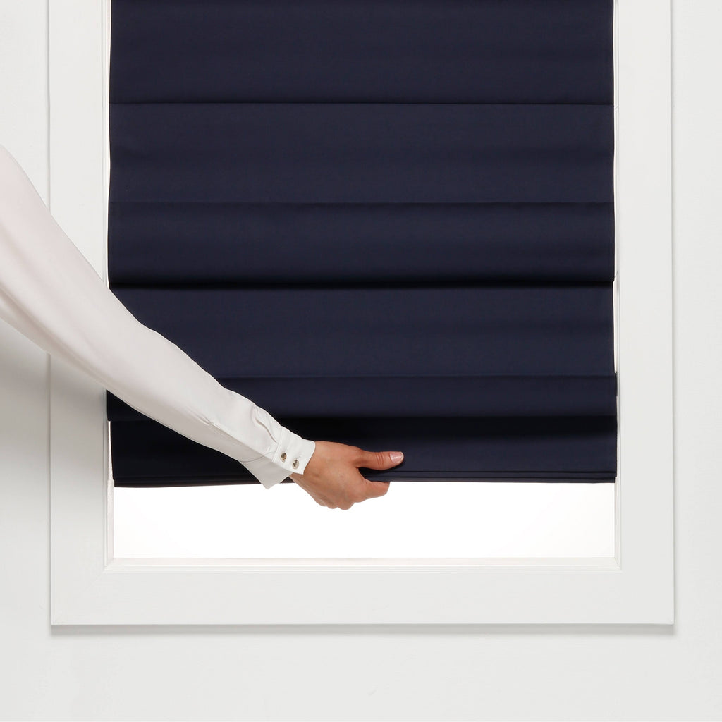 Navy Insulating Cordless Roman Shade Y9155