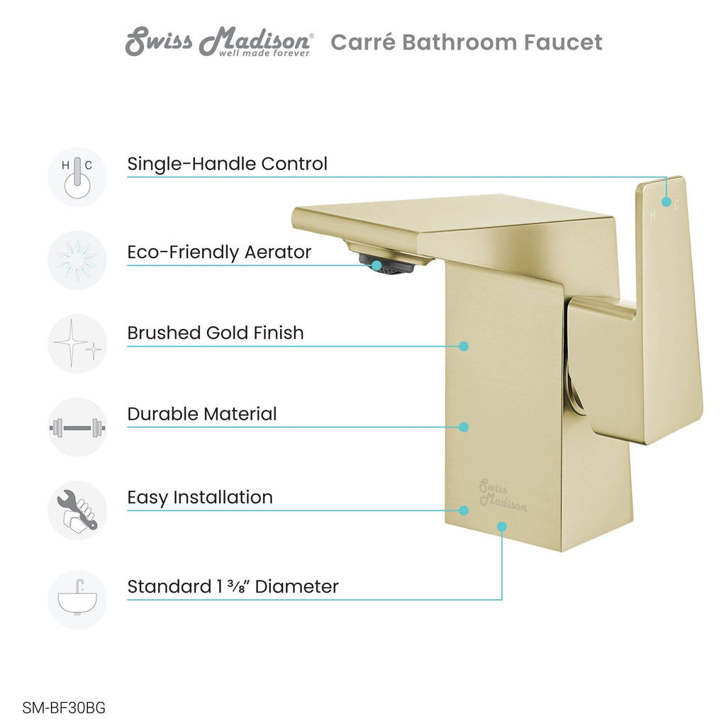 Chrome Single Handle Bathroom Faucet G99481