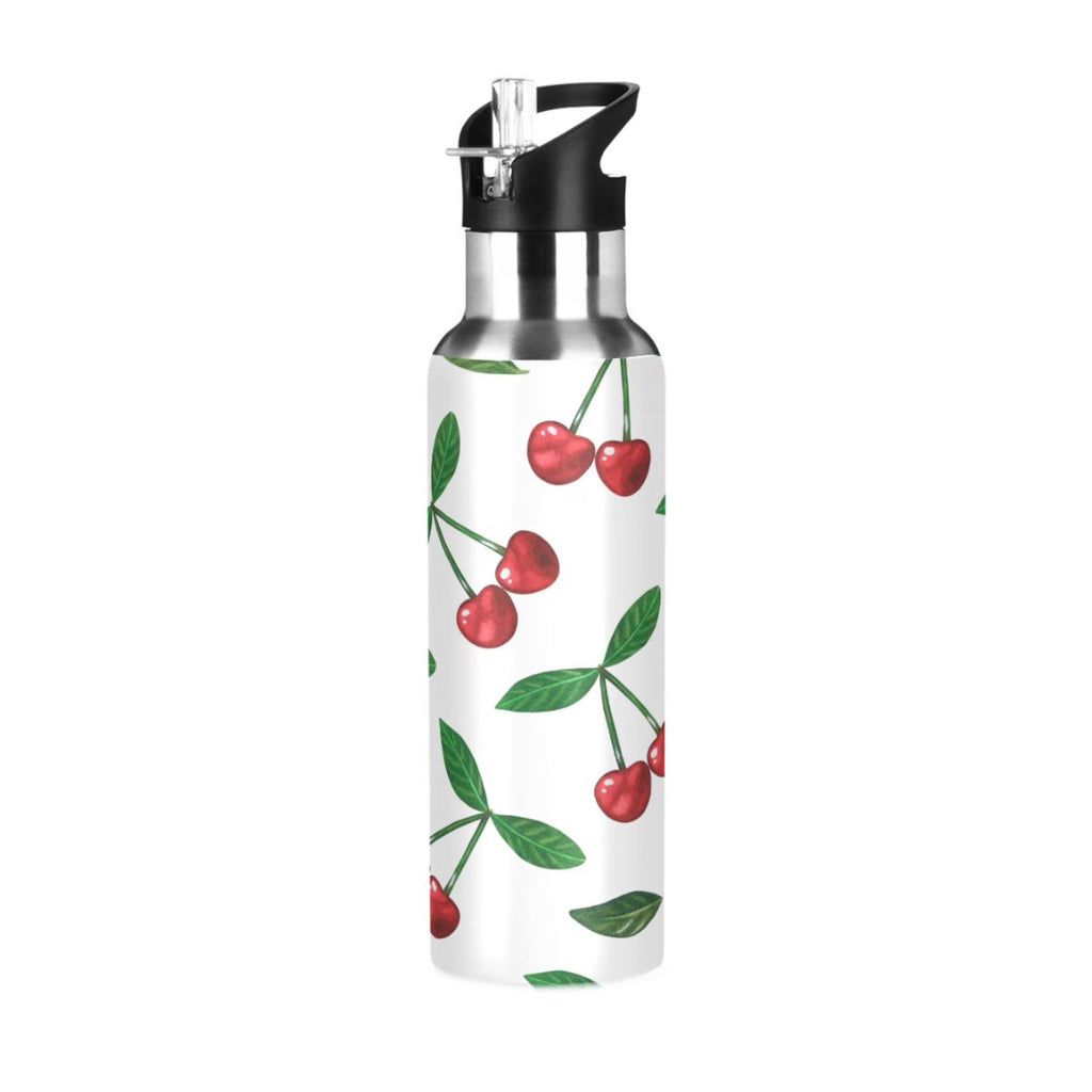 Stainless Steel Insulated Thermos Vacuum Flask Water Bottle with Straw Lid U772