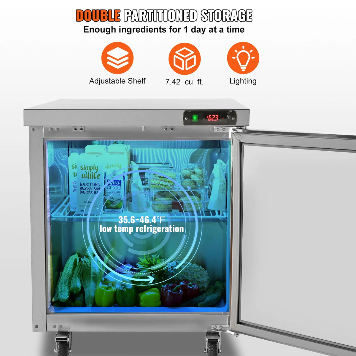 28" Wide Refrigerated Prep Table with 1 Door K794133