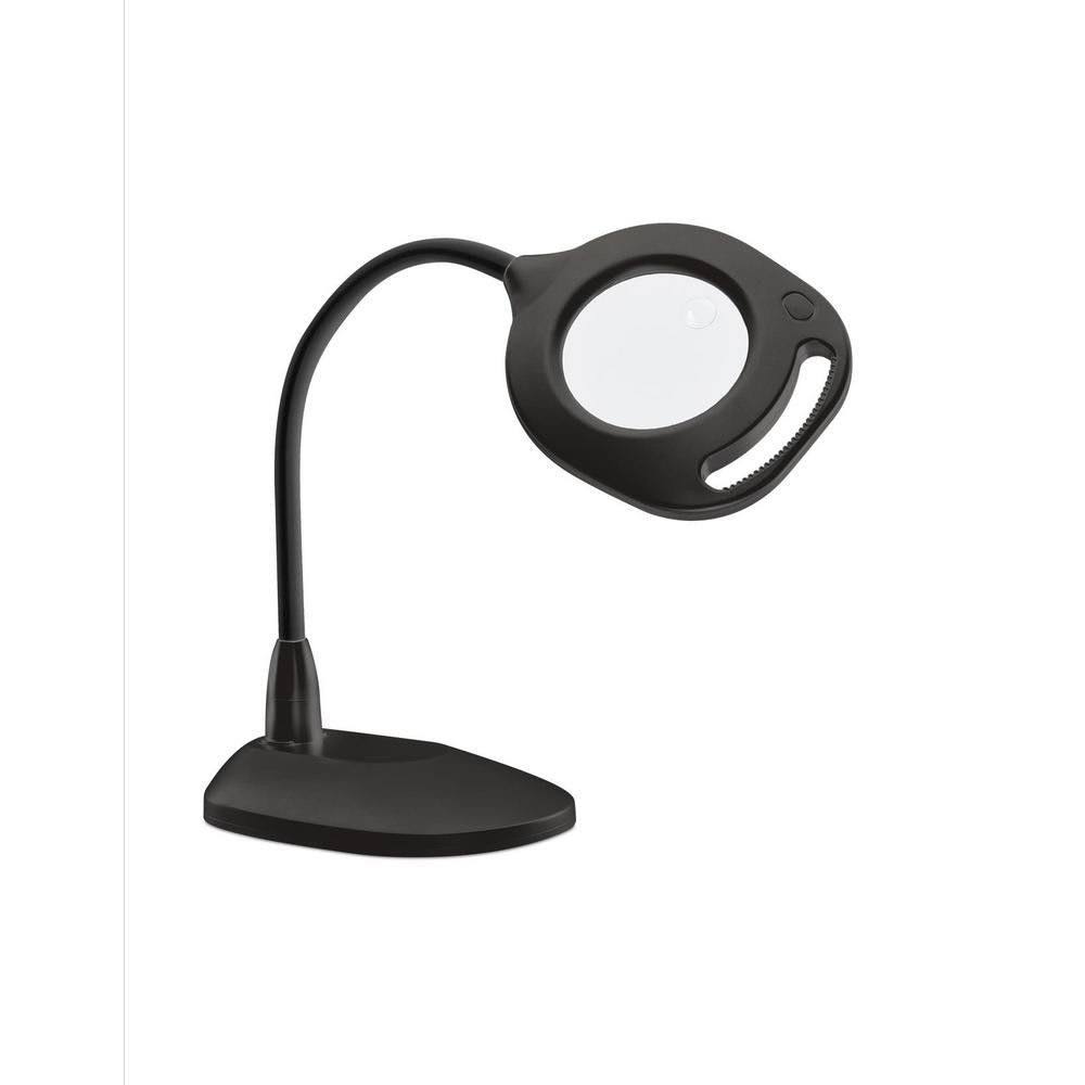 2-in-1 LED Magnifier Floor and Table Light Black A6383