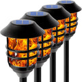 Waterproof LED Metal Solar Pathway Lights 4 Pack E849522